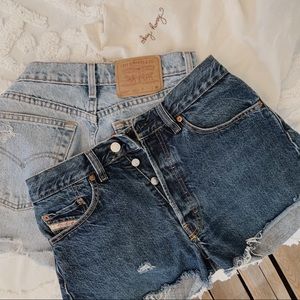 REAL VINTAGE DARK DEMIN SHORTS